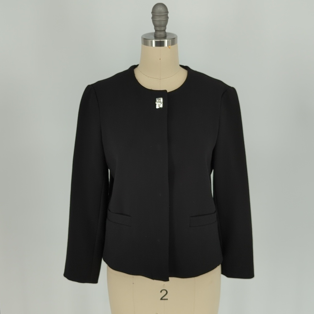 Zara Boxy Jacket Black XS mod retro Business casual classic preppy office fall